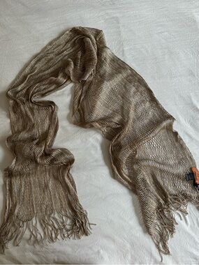 NWT Missoni Metallic-Thread Open-Knit Scarf /wrap (stola-style)